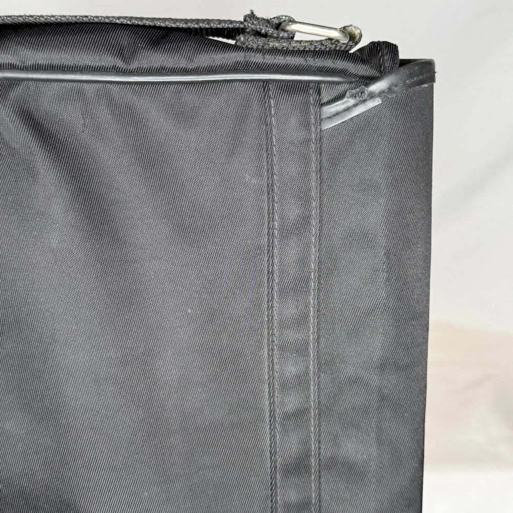 Vtg Polo Sport Ralph Lauren messenger‎ black bag nylon Y2K USA flag logo 11x11x2
